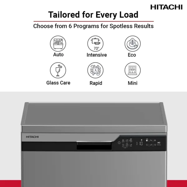hitachi dishwasher 14 place 6