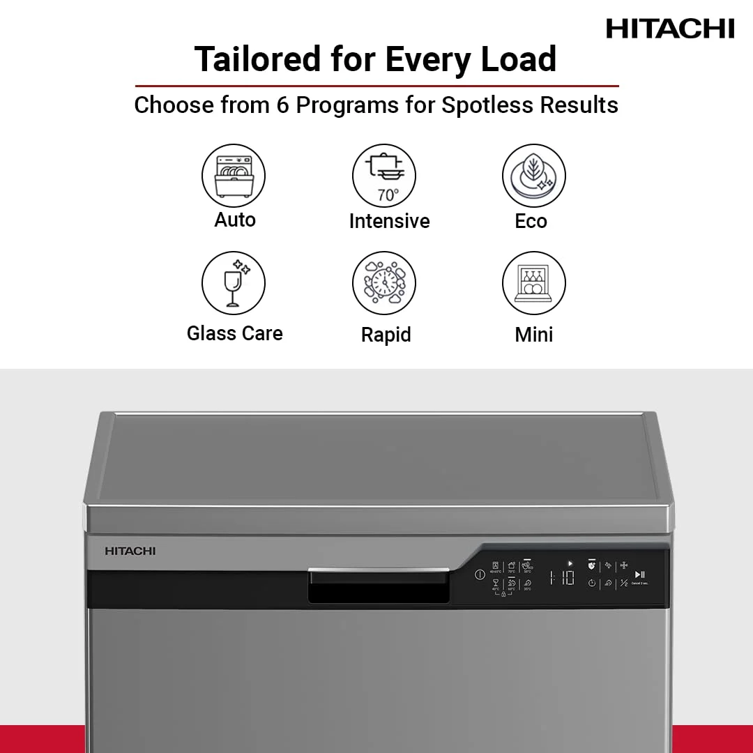 hitachi dishwasher 14 place 6