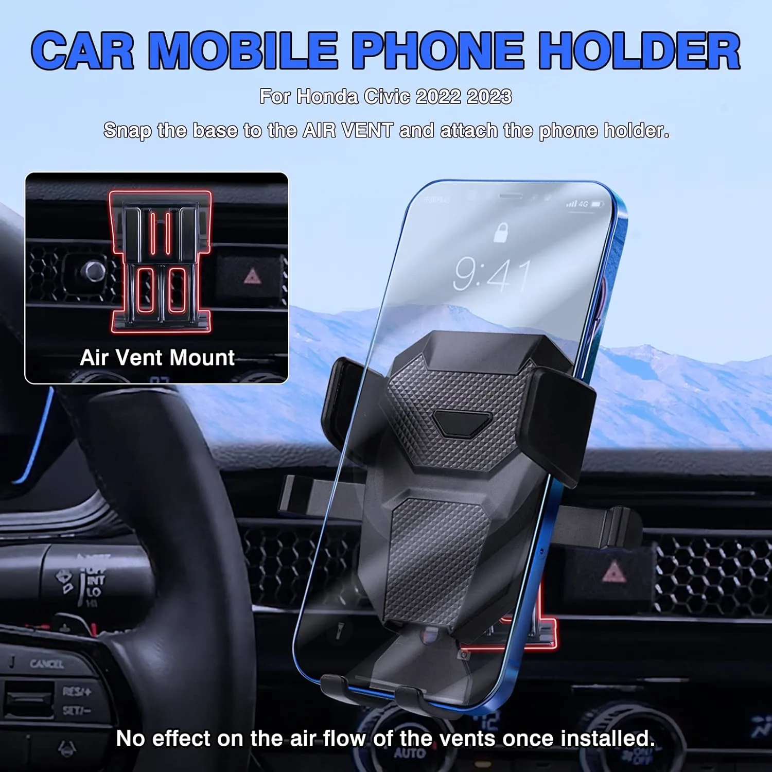 honda civic phone holder 2