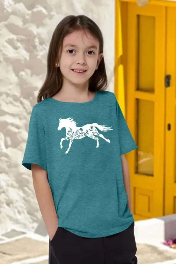 horse shirt girls 4