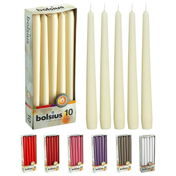 ivory taper candles 1