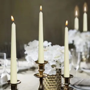 ivory taper candles 5