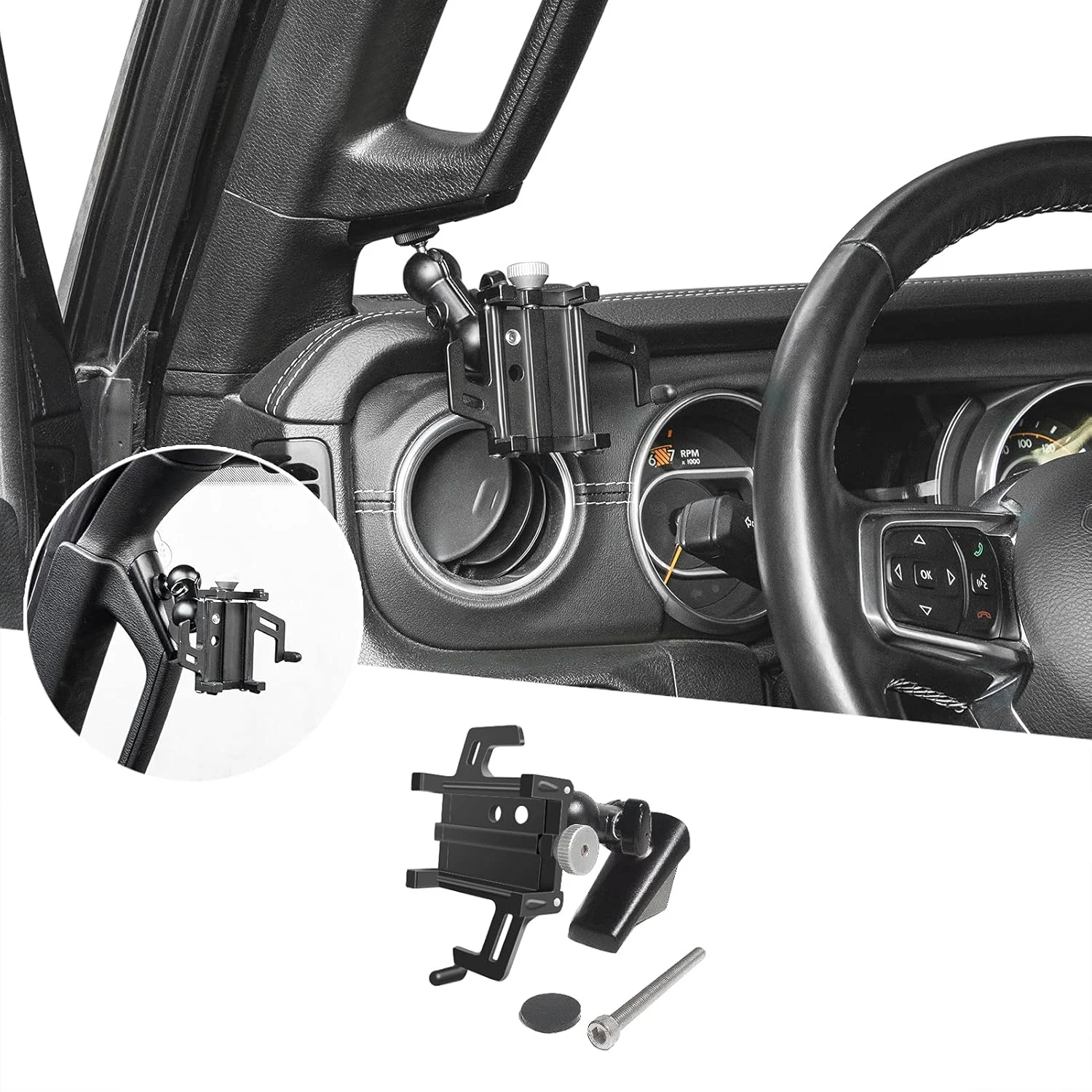 jeep wrangler phone holder 1