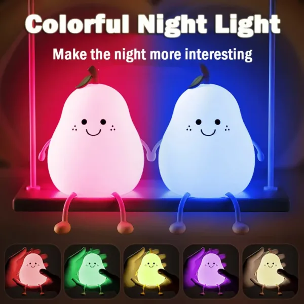 kids night light pear 2
