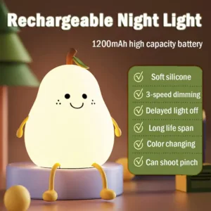 kids night light pear 6