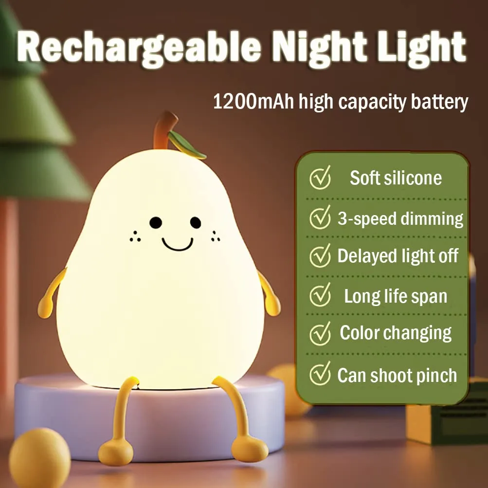 kids night light pear 6