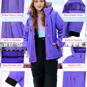 kids ski suit snowsuits 4