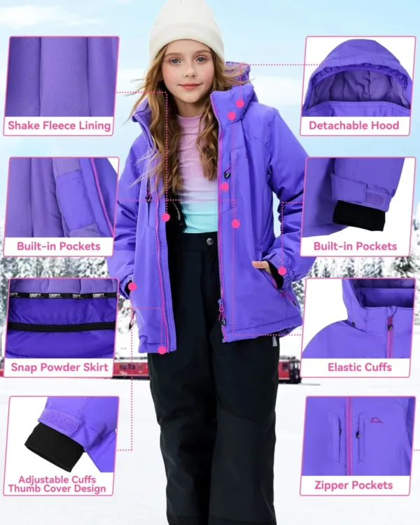 kids ski suit snowsuits 4