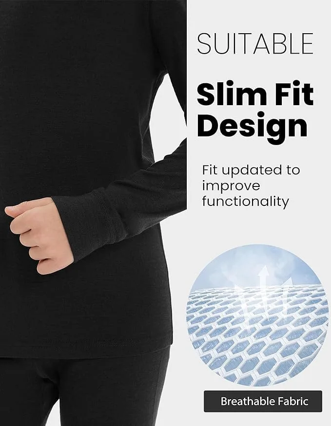 kids thermal underwear set 4