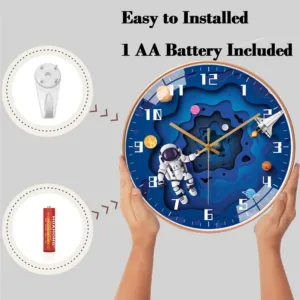kids wall clock space 5