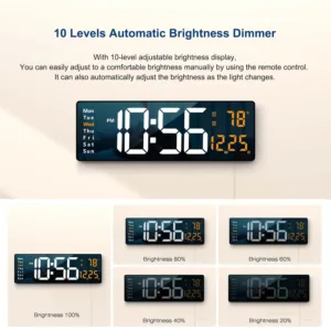 large digital wall clock 5