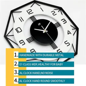 large silent wall clock 4