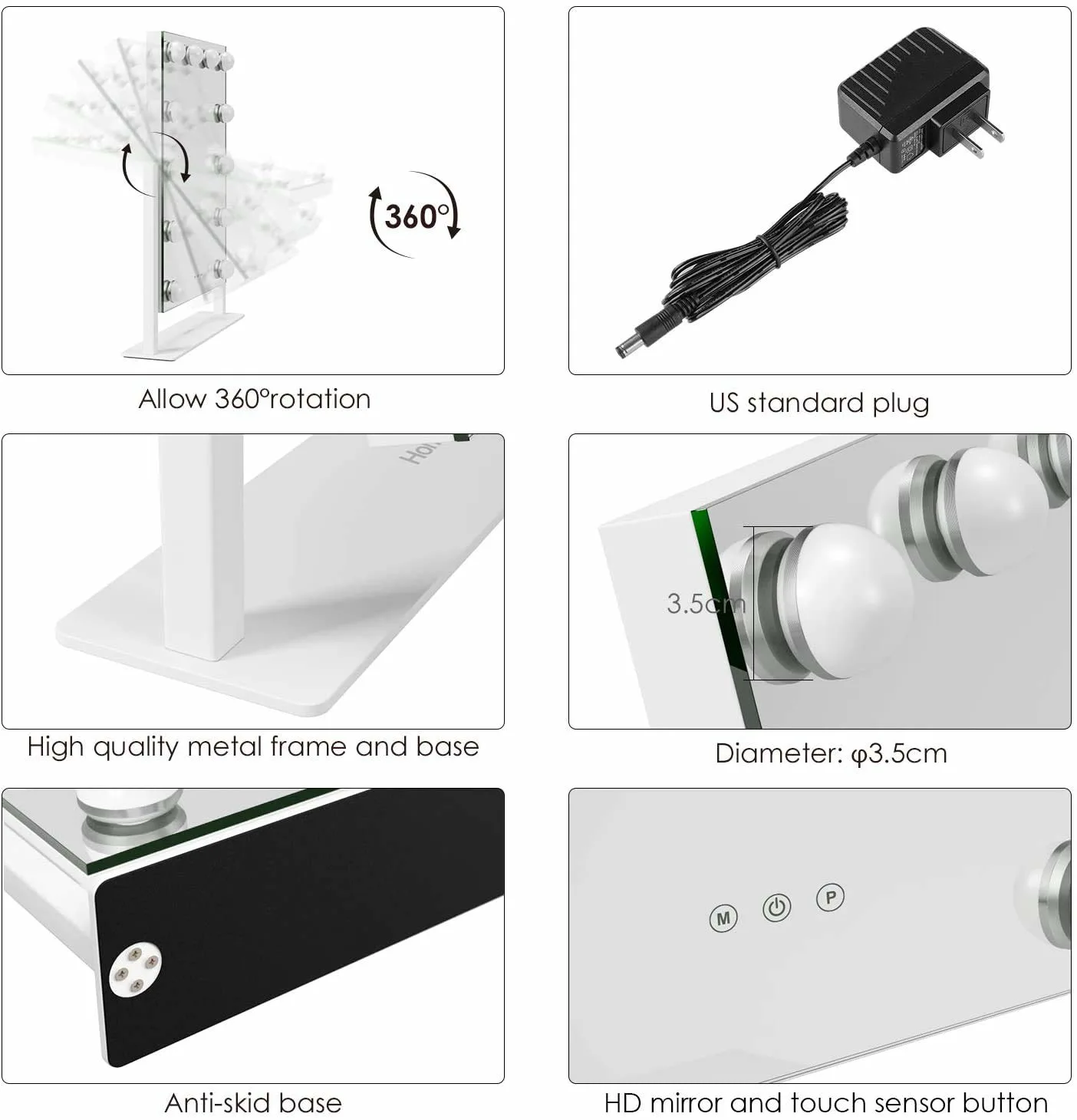 lighted vanity mirror 6