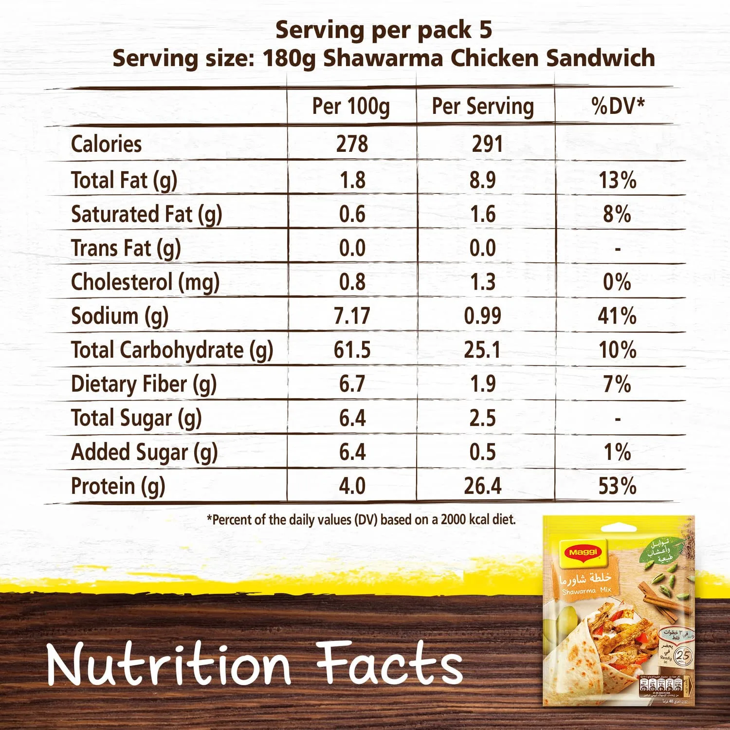 maggi chicken shawarma mix 7