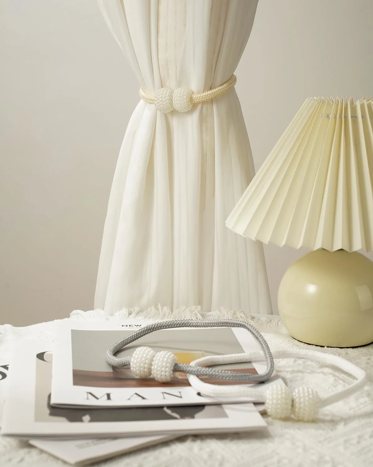 magnetic curtain tiebacks gray 5