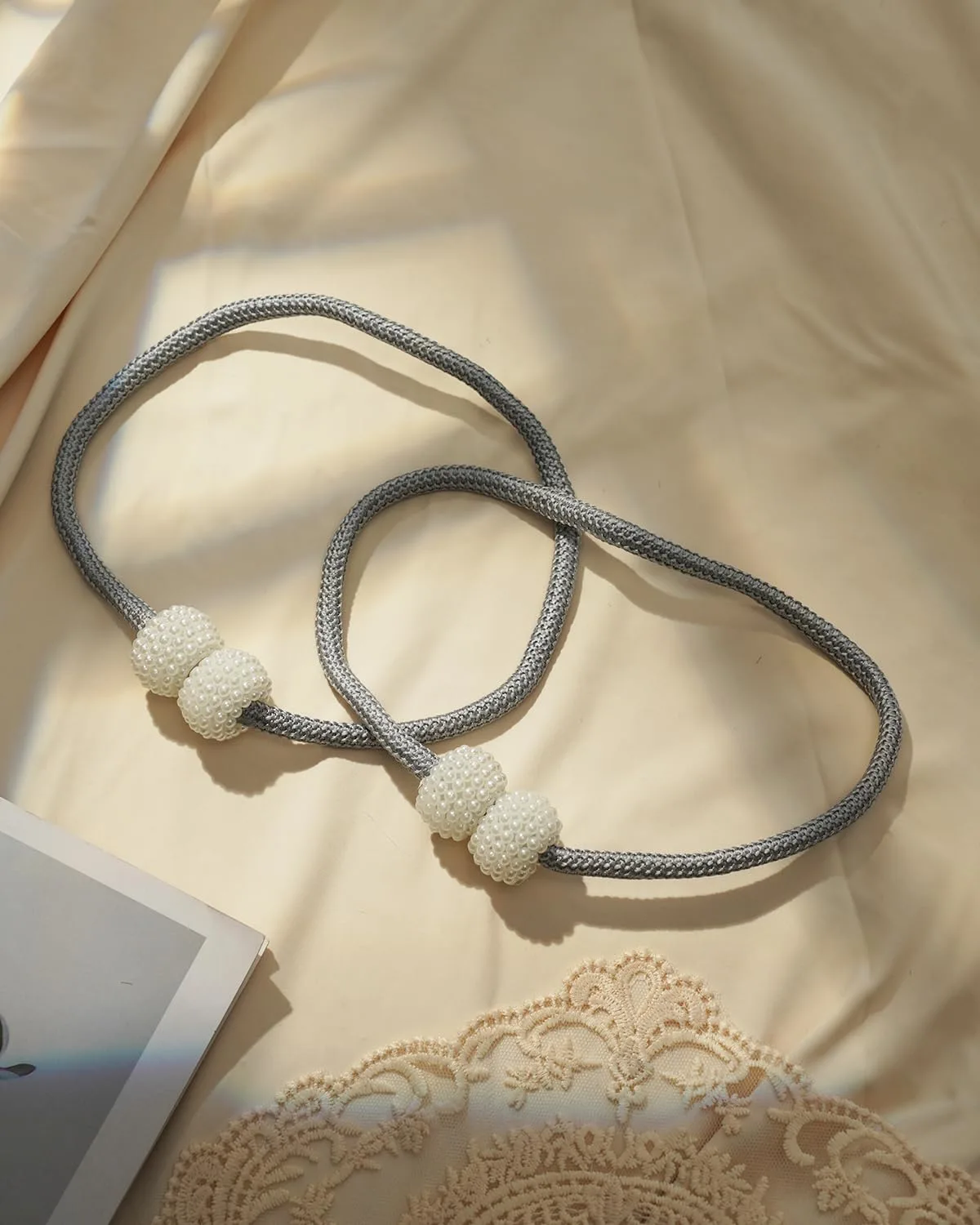 magnetic curtain tiebacks gray 6