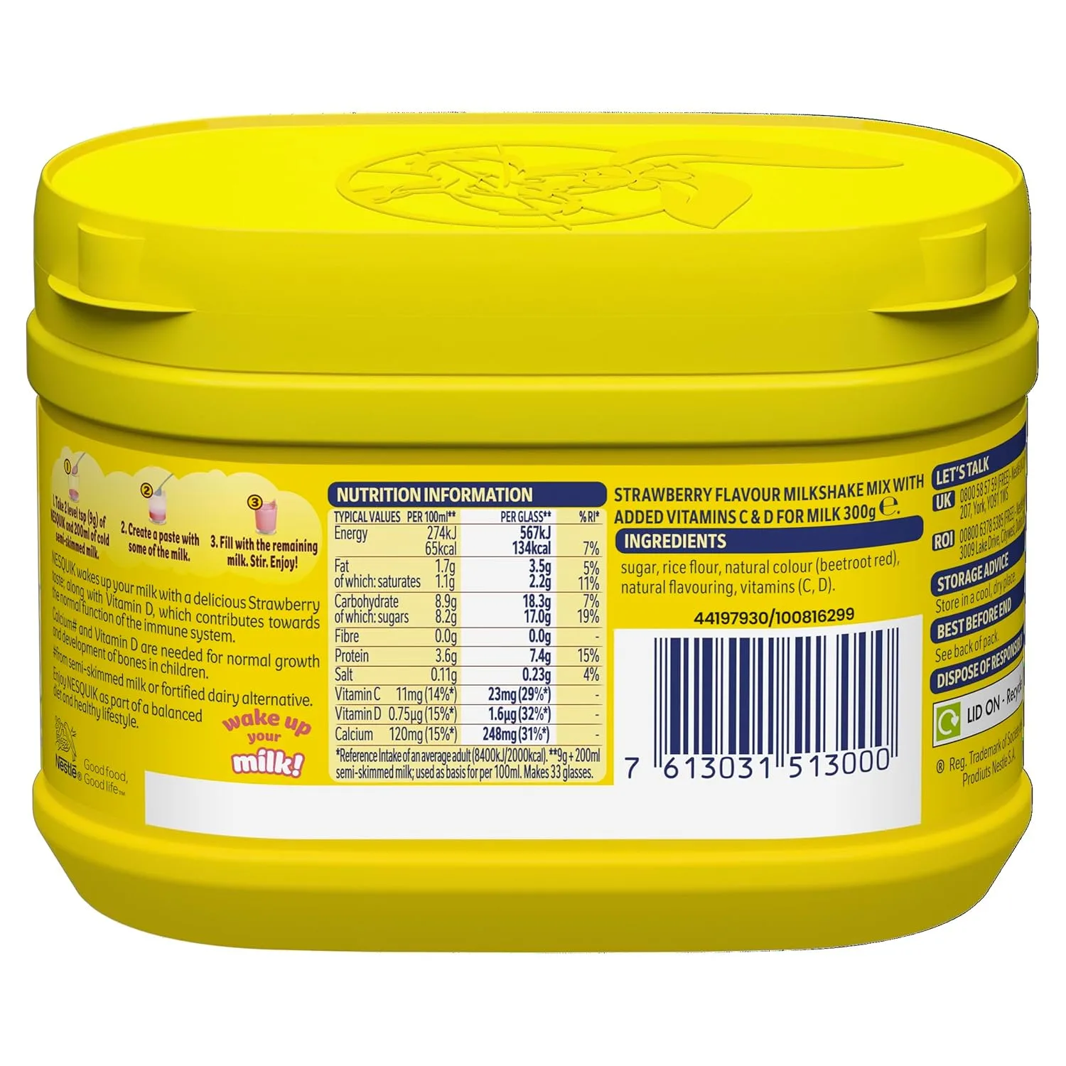 nesquik strawberry milkshake mix 2