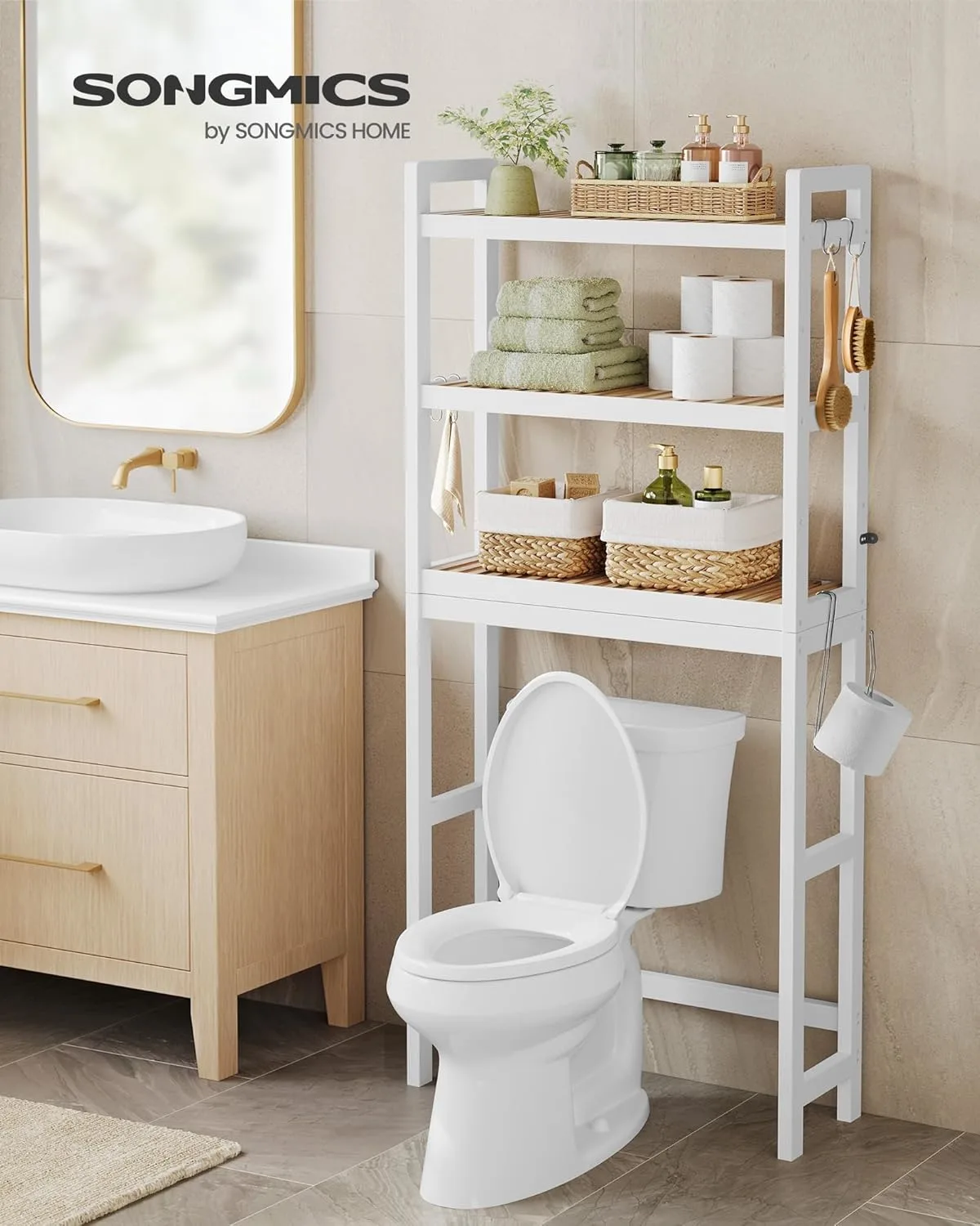over toilet storage 3 tier 2