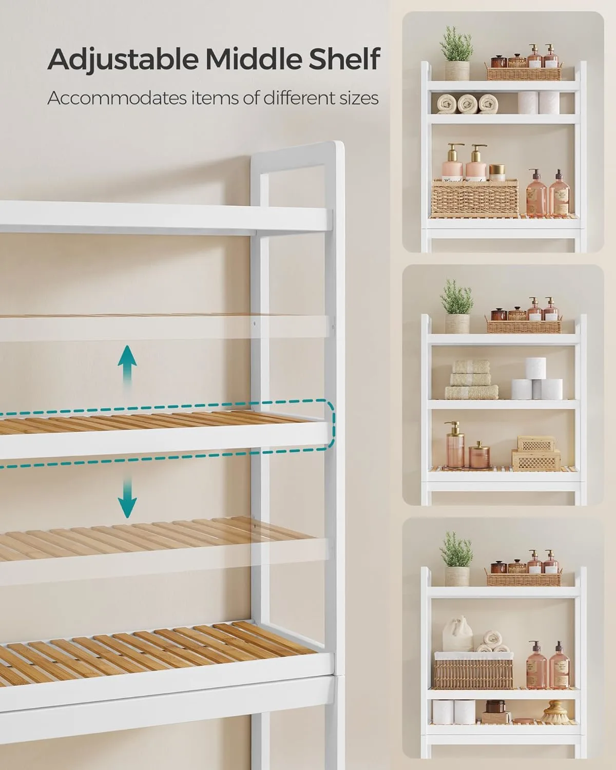 over toilet storage 3 tier 4