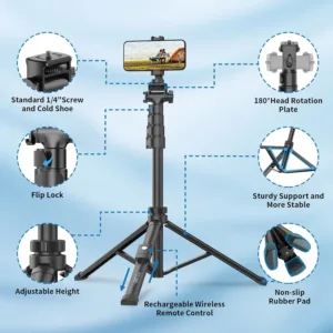 phone tripod remote holder 6