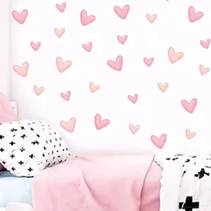 pink heart wall decals 2