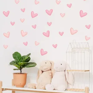 pink heart wall decals 5
