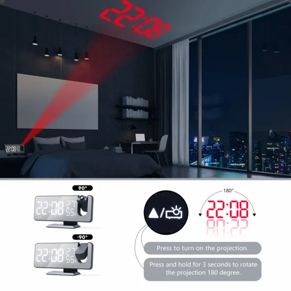 projection alarm clock 7