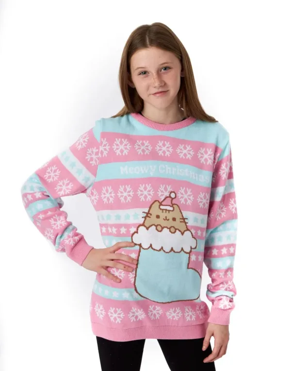 pusheen christmas jumper girls 1
