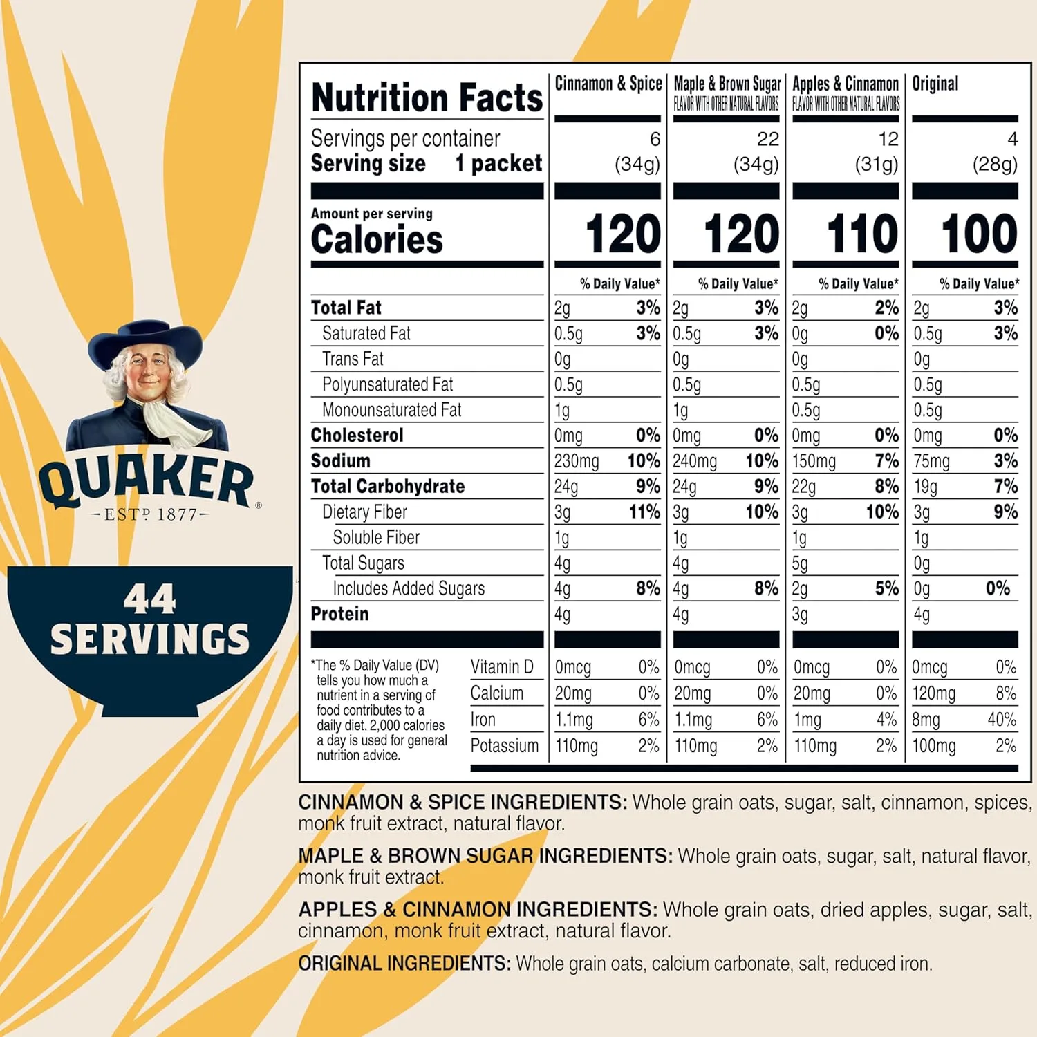quaker instant oatmeal 7