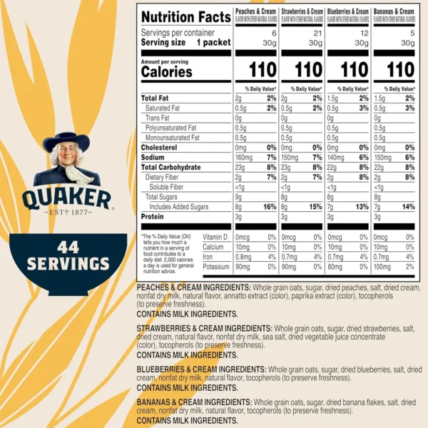 quaker instant oatmeal fruit 5