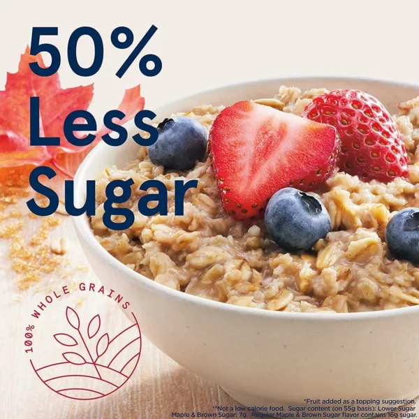 quaker lower sugar oatmeal 3