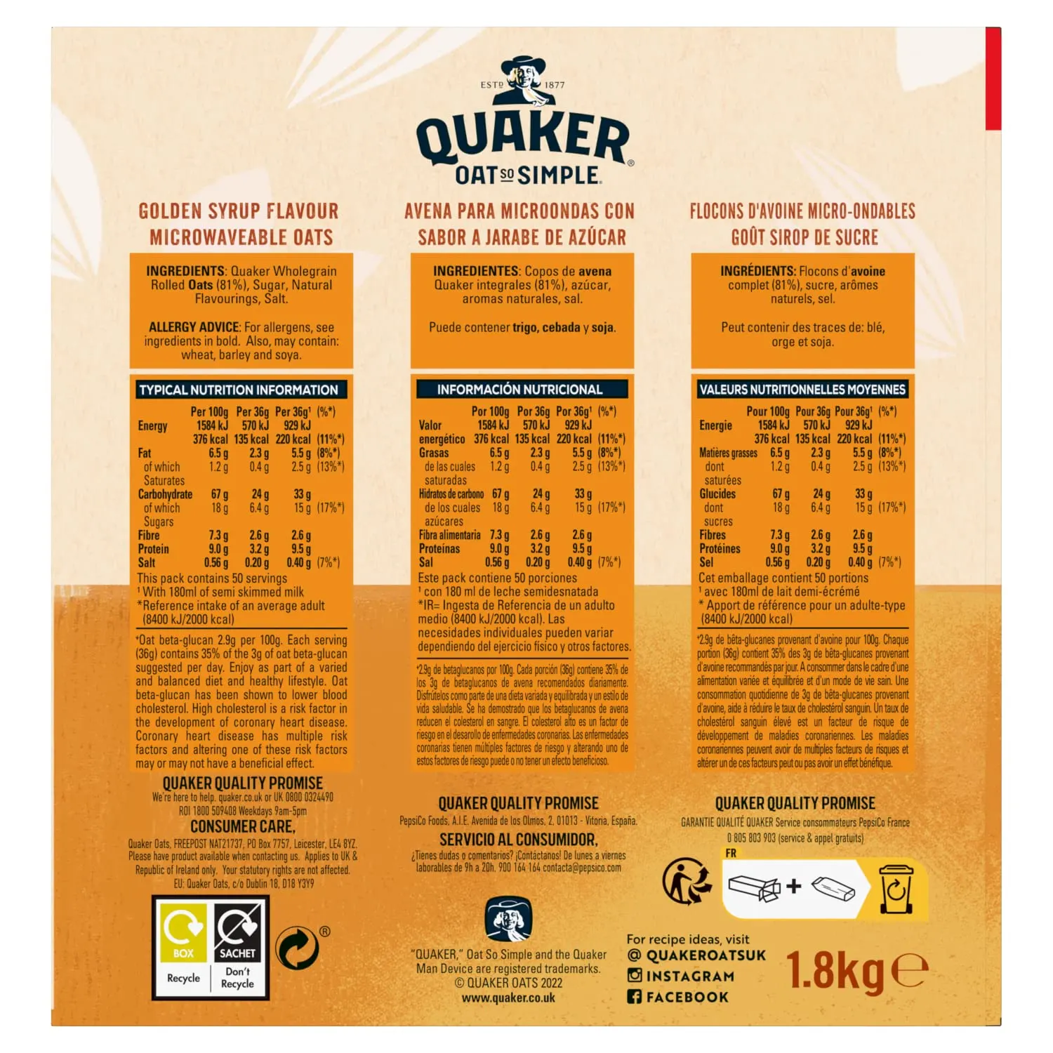 quaker oat simple golden 2