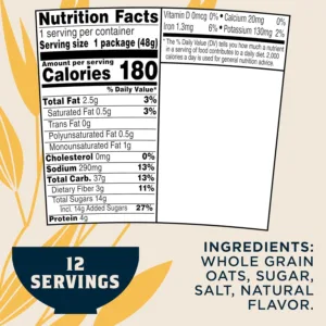 quaker oatmeal cups 6