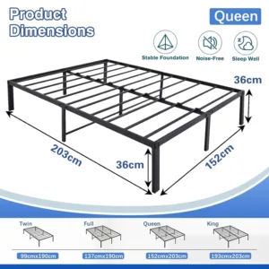 queen bed frame metal 2