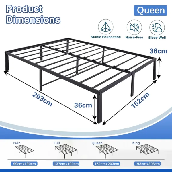 queen bed frame metal 2