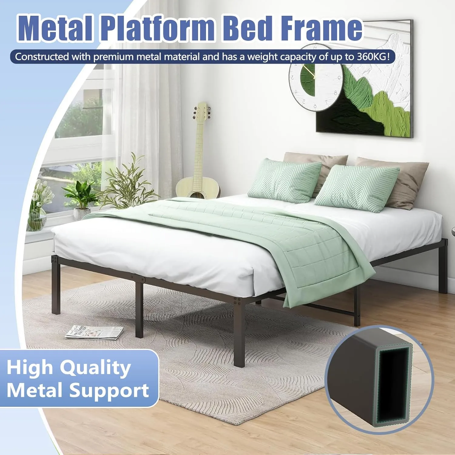 queen bed frame metal 3