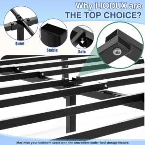 queen bed frame metal 4