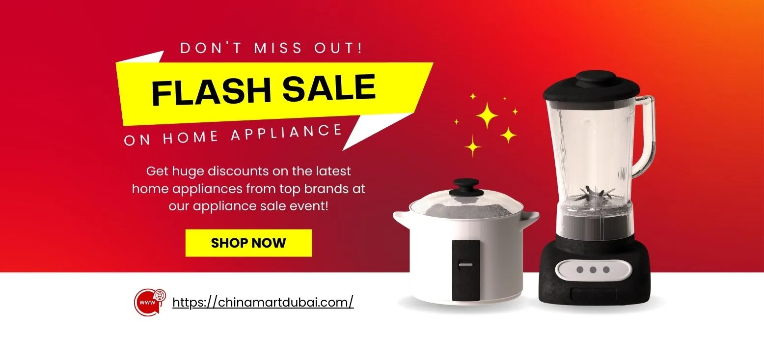 red and yellow home appliances sale facebook cover