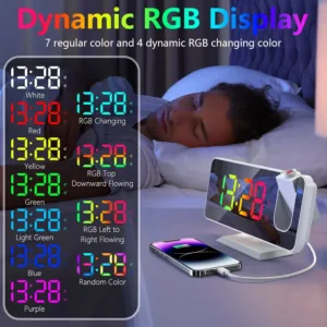 rgb projection alarm clock 5