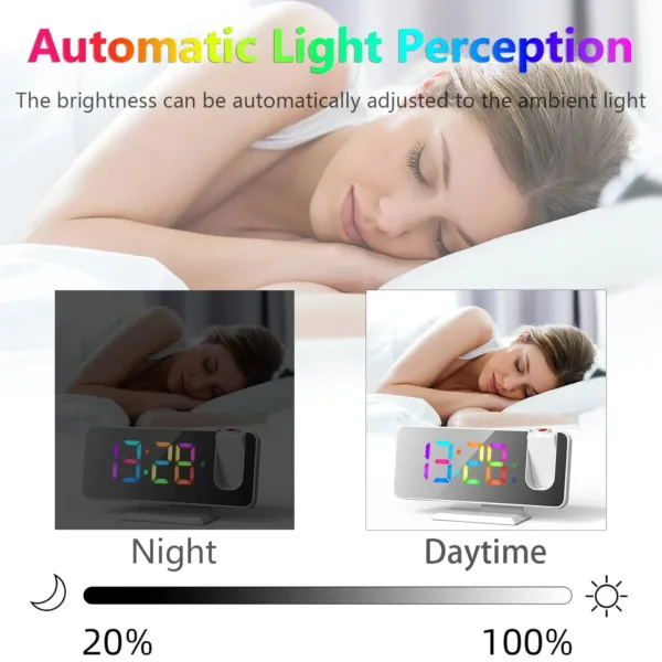 rgb projection alarm clock 7