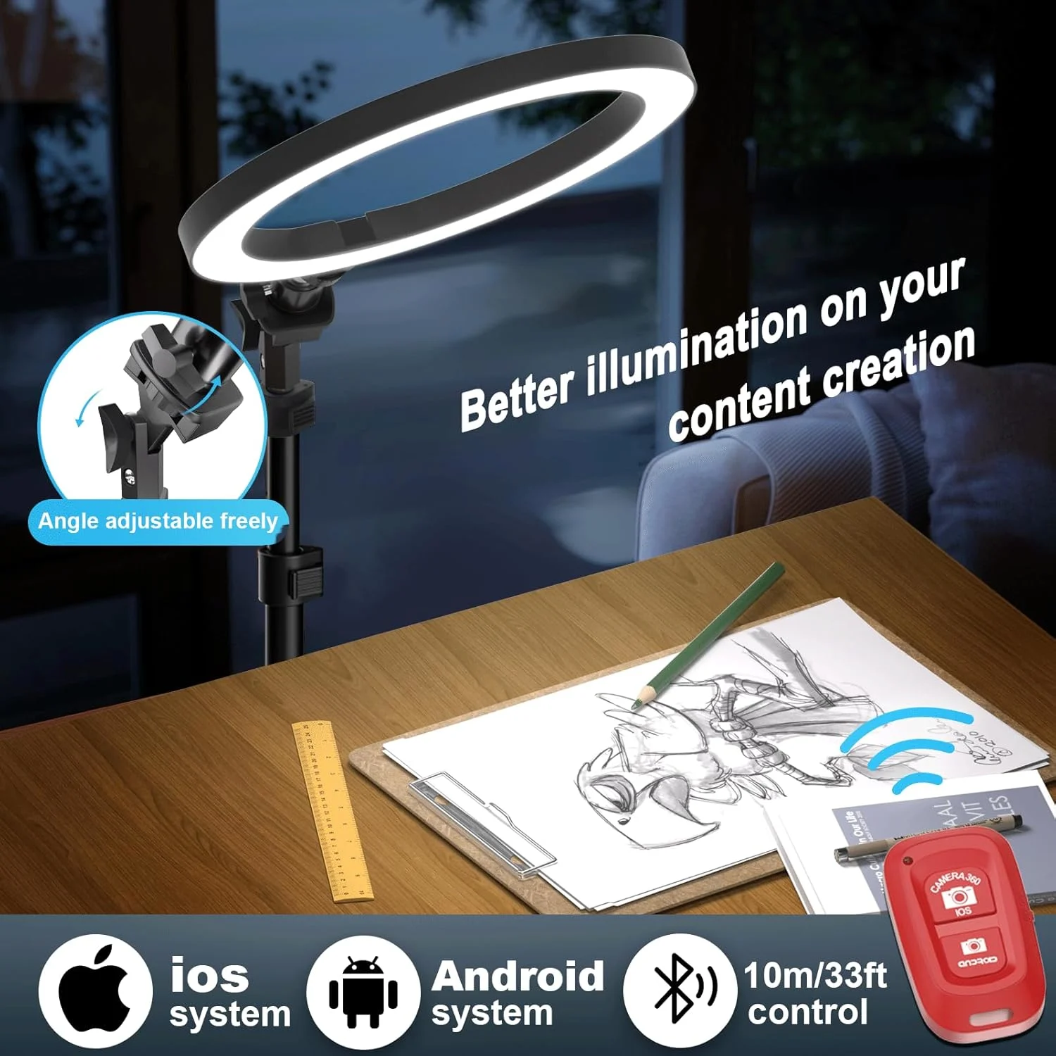ring light tripod phone 4