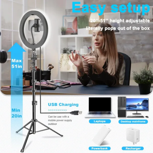 ring light tripod phone 5