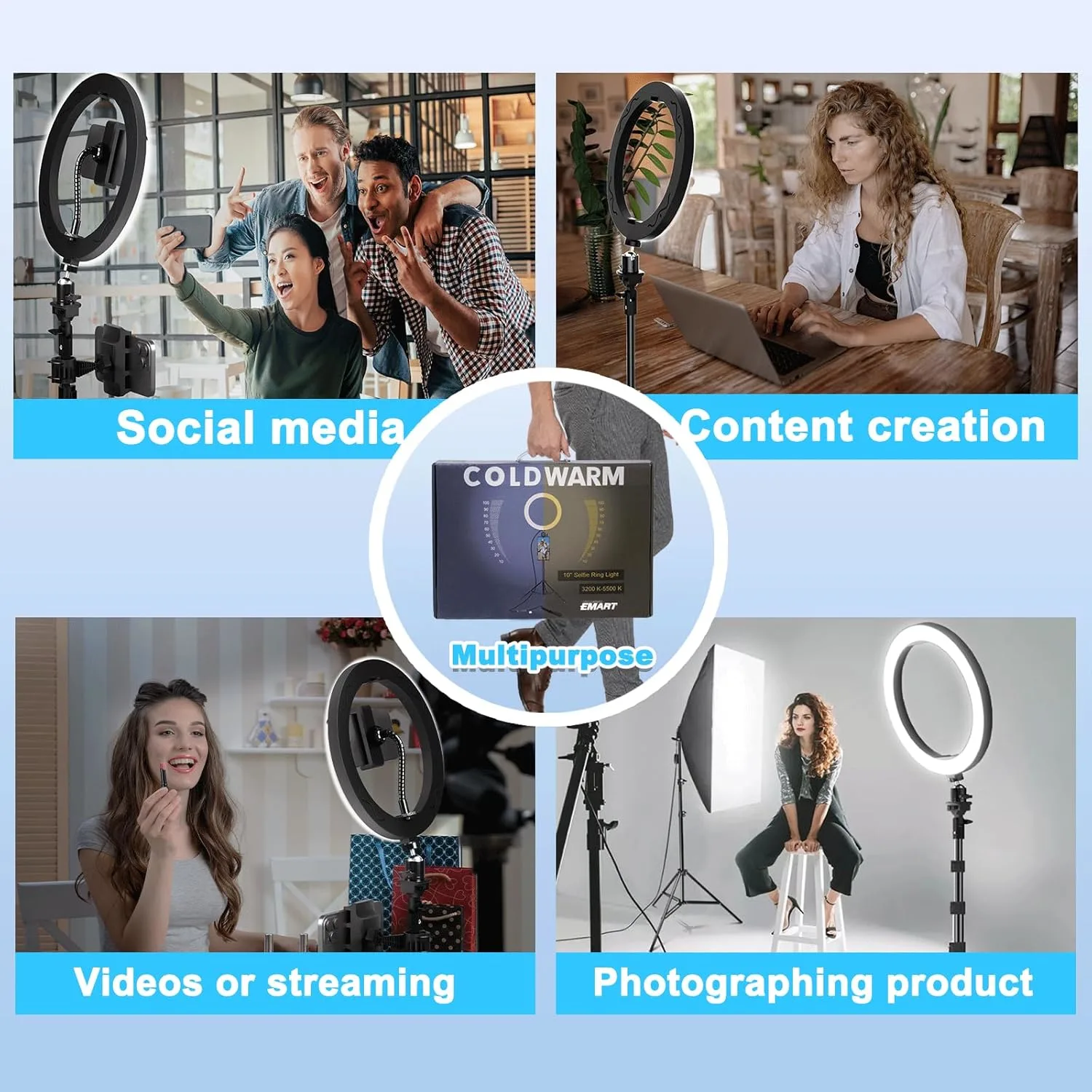 ring light tripod phone 7