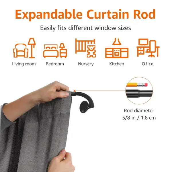 room darkening curtain rod 4