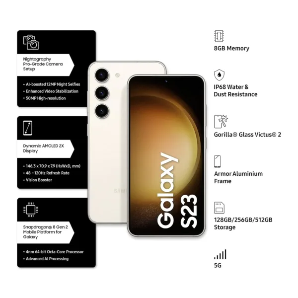 samsung galaxy s23 cream 2