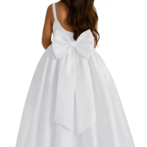 satin flower girl dress 1