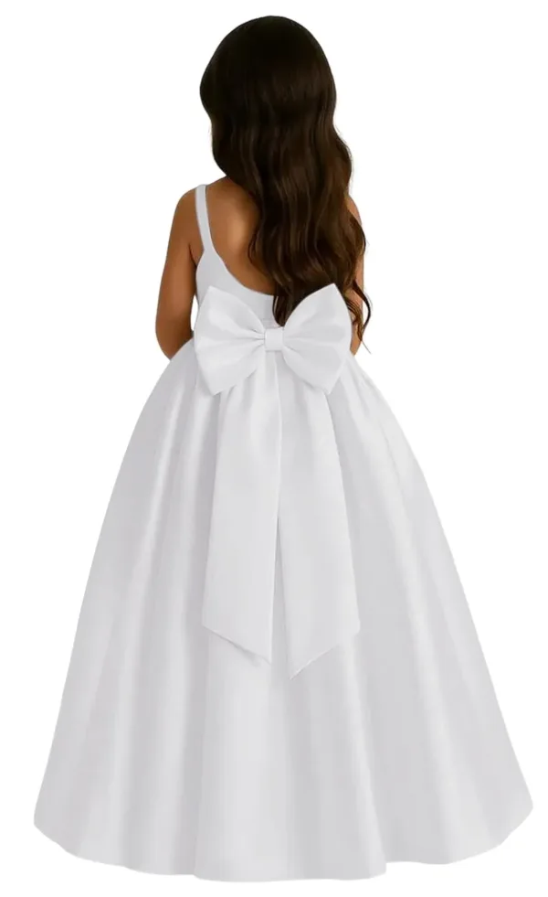 satin flower girl dress 1