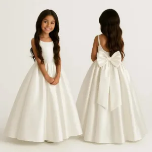 satin flower girl dress 2