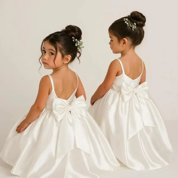 satin flower girl dress 3