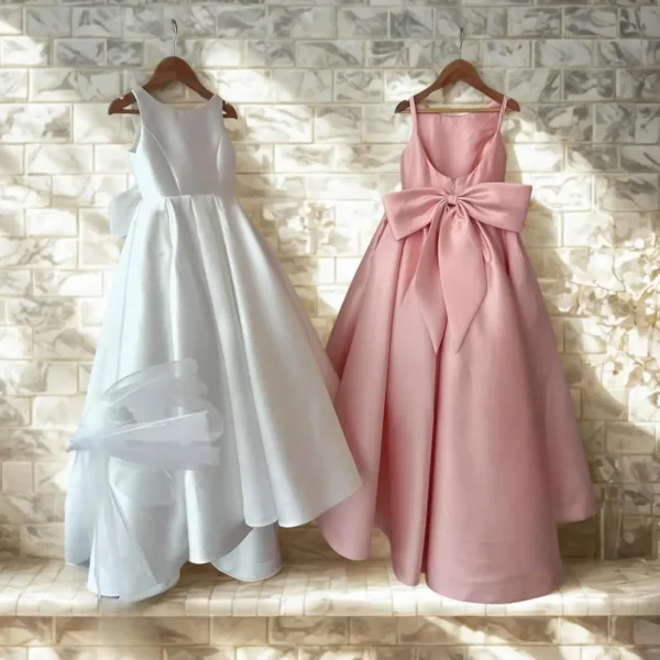 satin flower girl dress 4